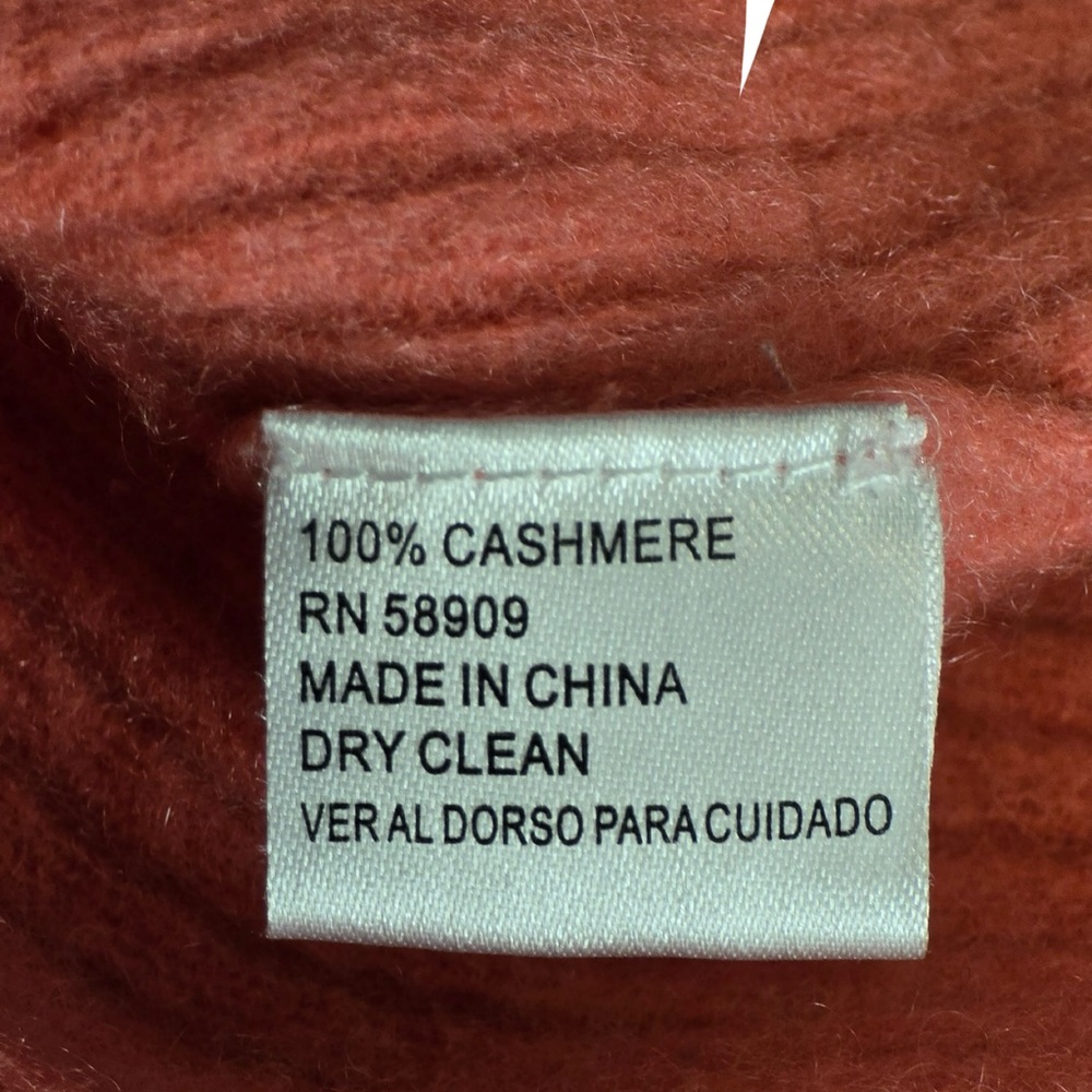 Alex Marie 100% Cashmere Felted Turtleneck Sweater Coral Girls L - Picture 4 of 7